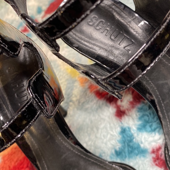 Schutz black patent caged multi strap heels - Picture 9 of 9